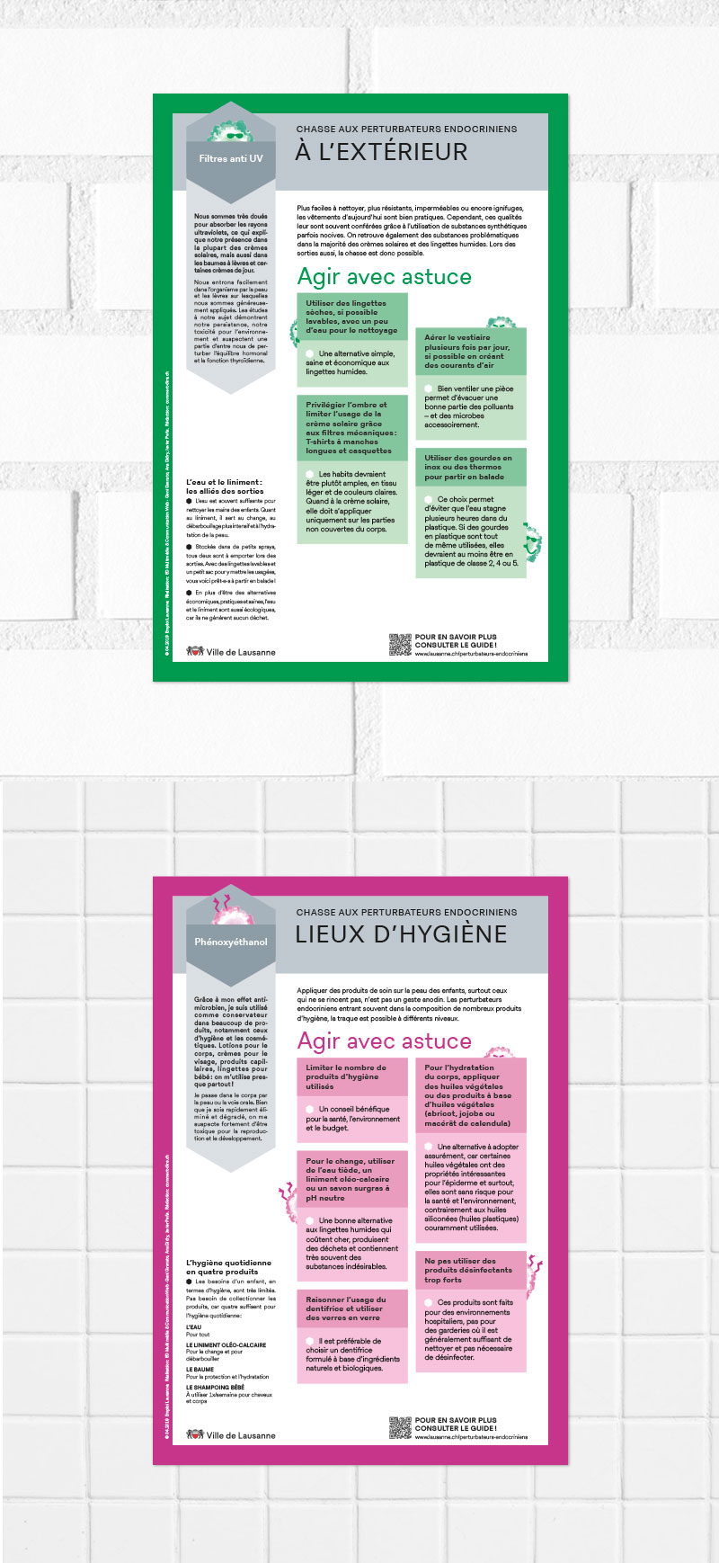 Perturbateur endocrinien affiches extérieur et hygiène