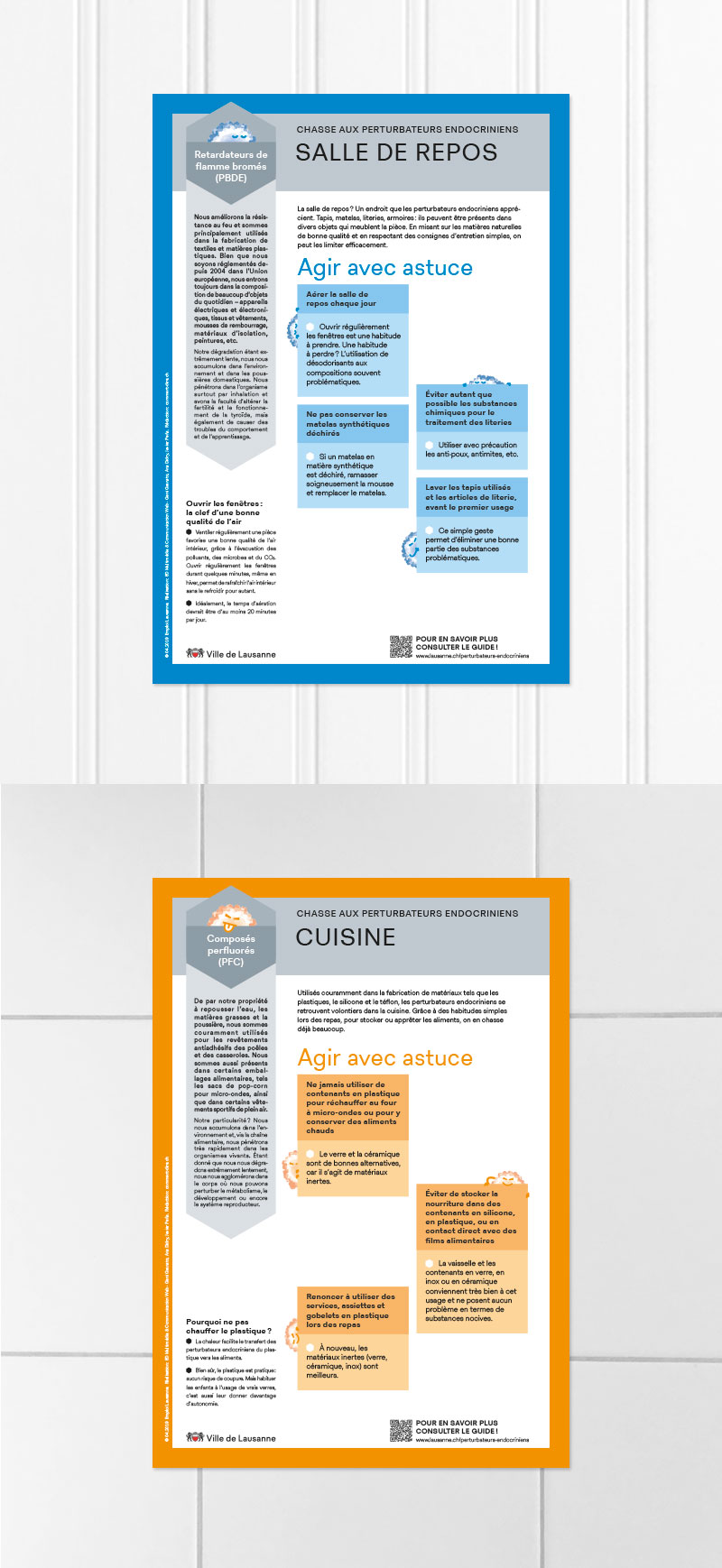 Perturbateur endocrinien affiches repos et cuisine
