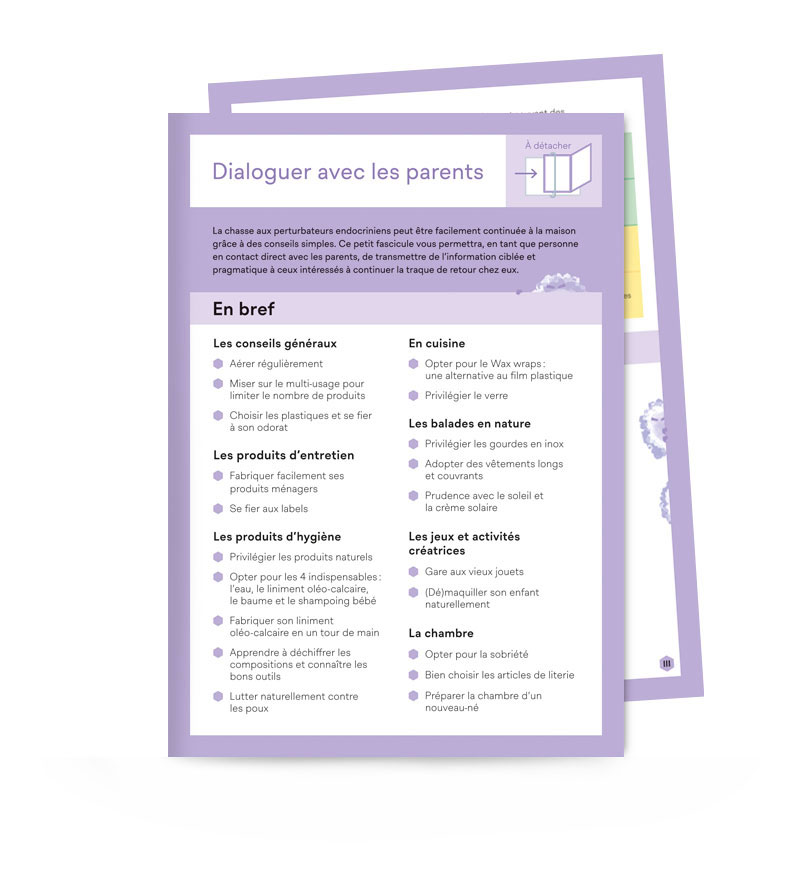 Perturbateur endocrinien fasicule détachable couverture